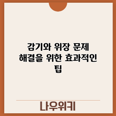 감기와 위장 문제 해결을 위한 효과적인 팁