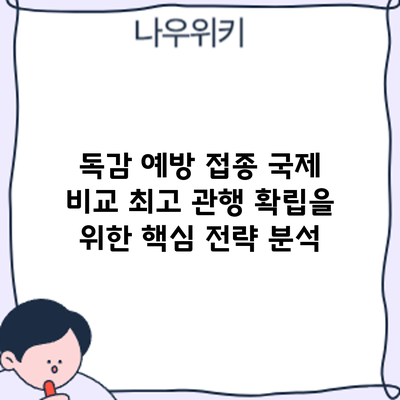 독감 예방 접종 국제 비교: 최고 관행 확립을 위한 핵심 전략 분석