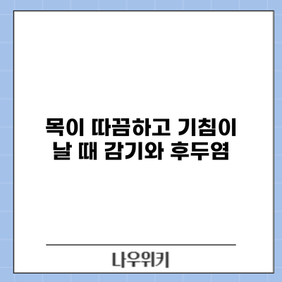 목이 따끔하고 기침이 날 때? 감기와 후두염