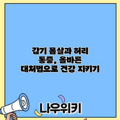 감기 몸살과 허리 통증, 올바른 대처법으로 건강 지키기