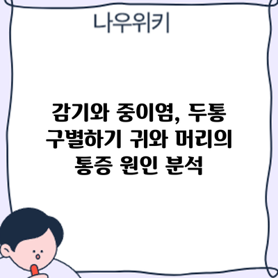 감기와 중이염, 두통 구별하기: 귀와 머리의 통증 원인 분석
