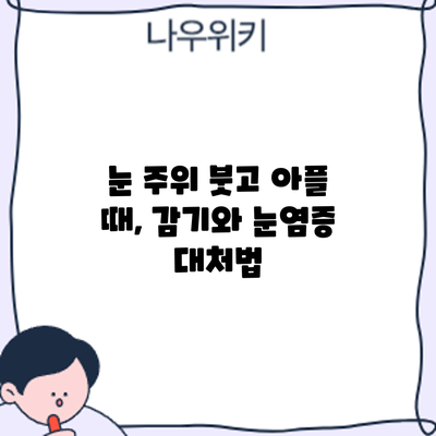 눈 주위 붓고 아플 때, 감기와 눈염증 대처법