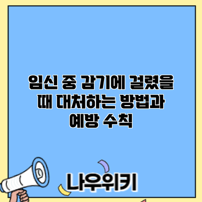 임신 중 감기에 걸렸을 때 대처하는 방법과 예방 수칙