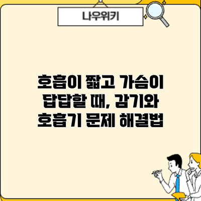 호흡이 짧고 가슴이 답답할 때, 감기와 호흡기 문제 해결법