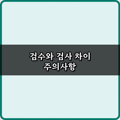 검수와 검사 차이: 현업 필독! 5가지 핵심 개념 완벽 가이드