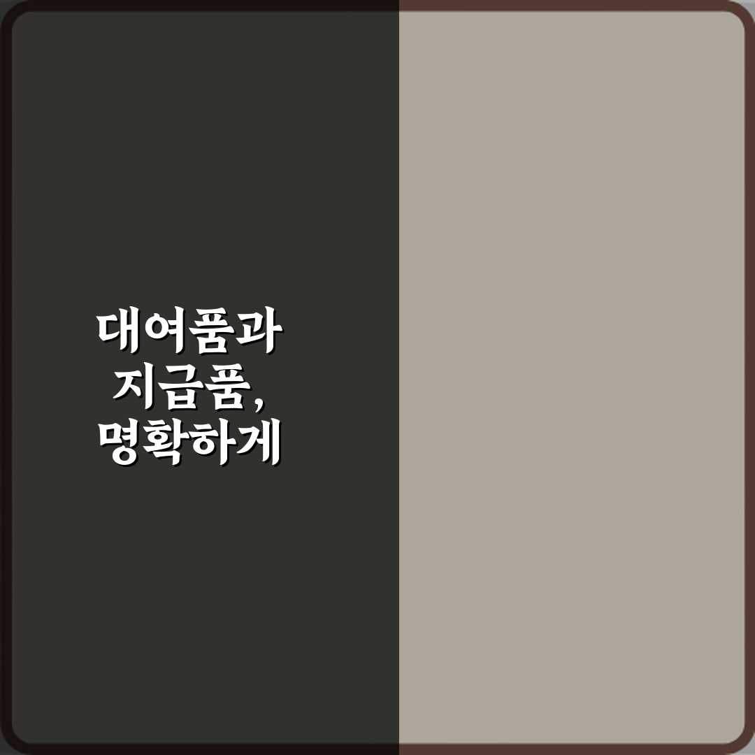 대여품과 지급품 차이 꿀팁, 친구한테 꼭 공유할게요